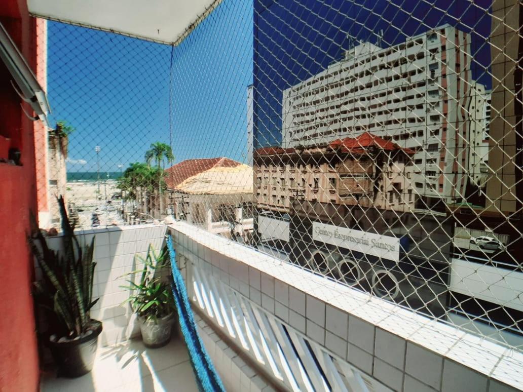 Apartamento Vento E Mar - 2 Quartos Com Sacada Na Quadra Da Praia Do Gonzaga Santos  Buitenkant foto