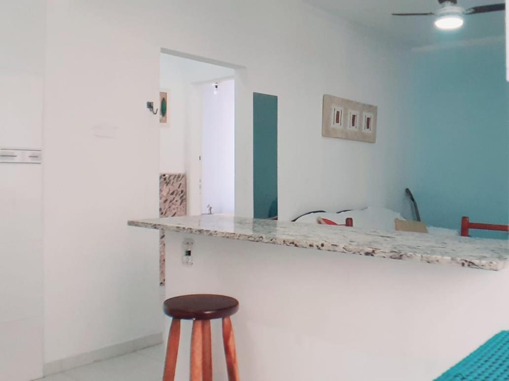 Apartamento Vento E Mar - 2 Quartos Com Sacada Na Quadra Da Praia Do Gonzaga Santos  Buitenkant foto