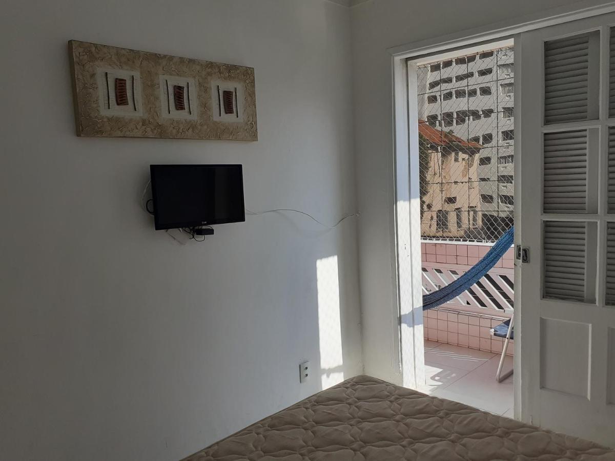 Apartamento Vento E Mar - 2 Quartos Com Sacada Na Quadra Da Praia Do Gonzaga Santos  Buitenkant foto