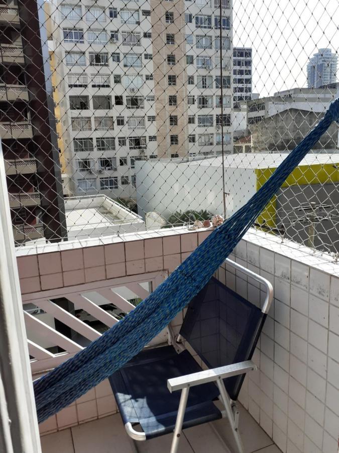 Apartamento Vento E Mar - 2 Quartos Com Sacada Na Quadra Da Praia Do Gonzaga Santos  Buitenkant foto