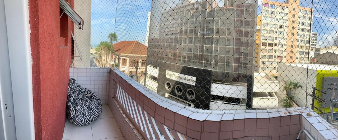 Apartamento Vento E Mar - 2 Quartos Com Sacada Na Quadra Da Praia Do Gonzaga Santos  Buitenkant foto