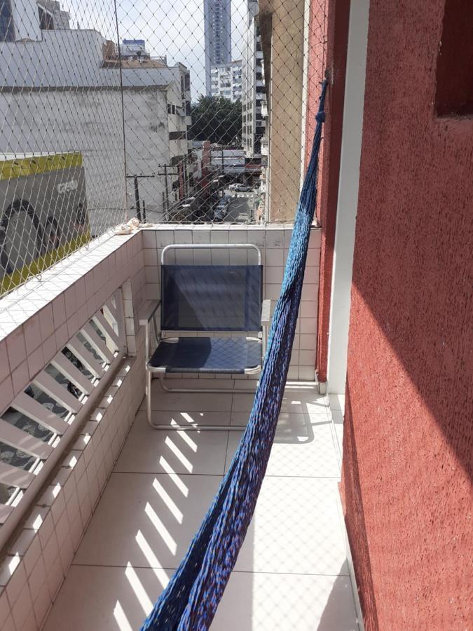 Apartamento Vento E Mar - 2 Quartos Com Sacada Na Quadra Da Praia Do Gonzaga Santos  Buitenkant foto